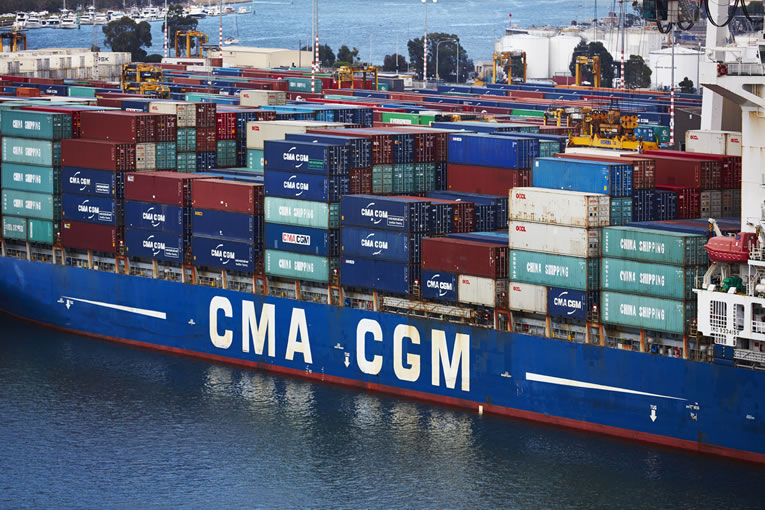 CMA CGM Ship in Melbourne Port